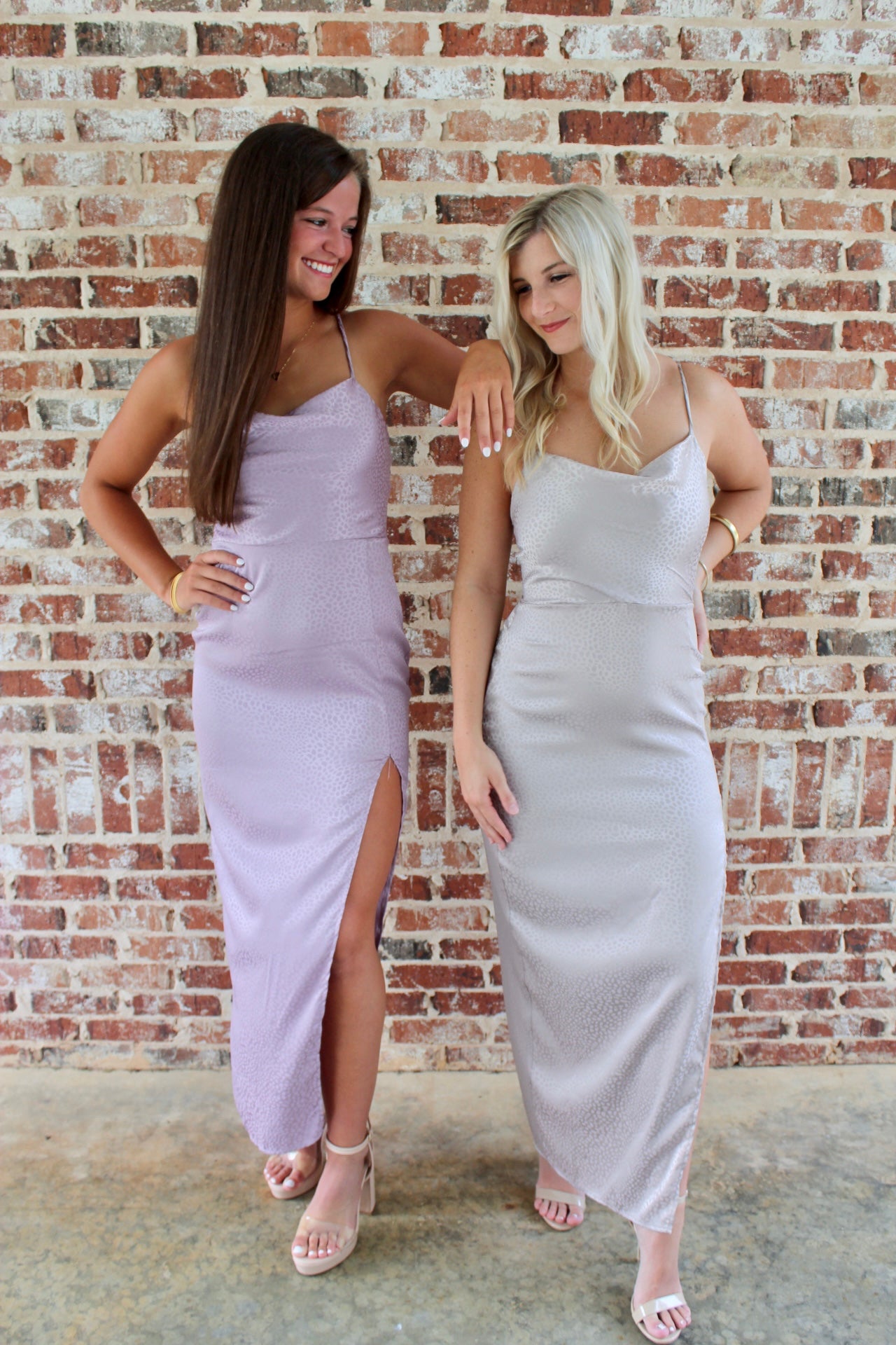 Steal the Show Satin Dress (Lavender or Nude)