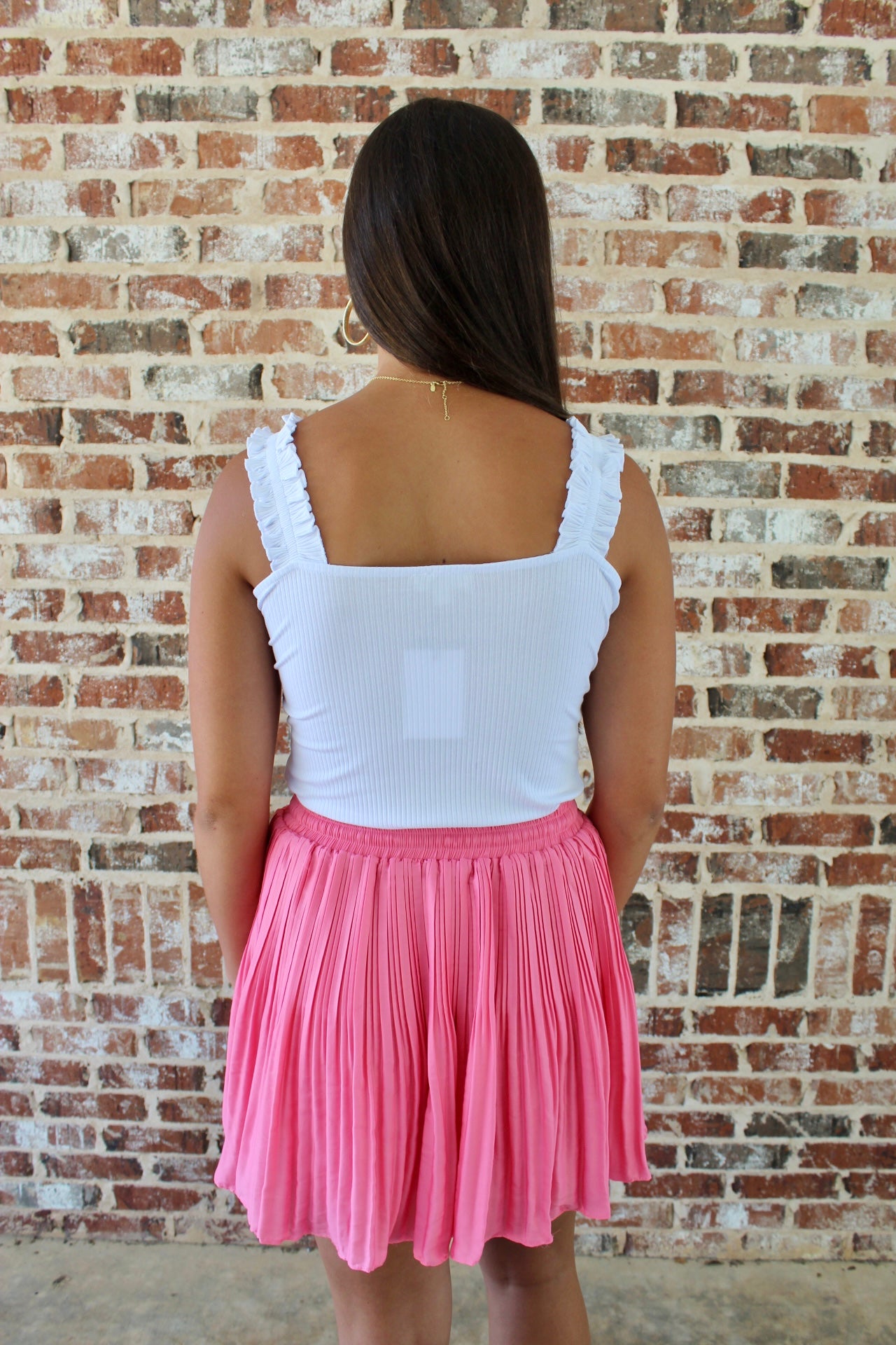 Sweet Sunshine Ribbed Tank (White)